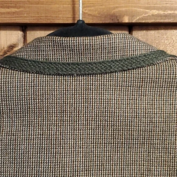 Lee Parker Vintage Brown Pinstripe Pure Wool 2 Button Blazer Est Size S/M - Picture 6 of 14